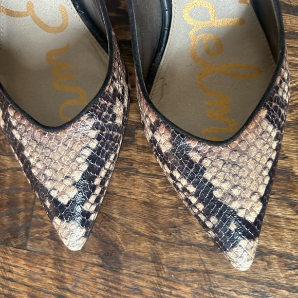 Sam Edelman Hazel Snakeskin Stiletto Heels Pump Size 10M - Picture 6 of 11
